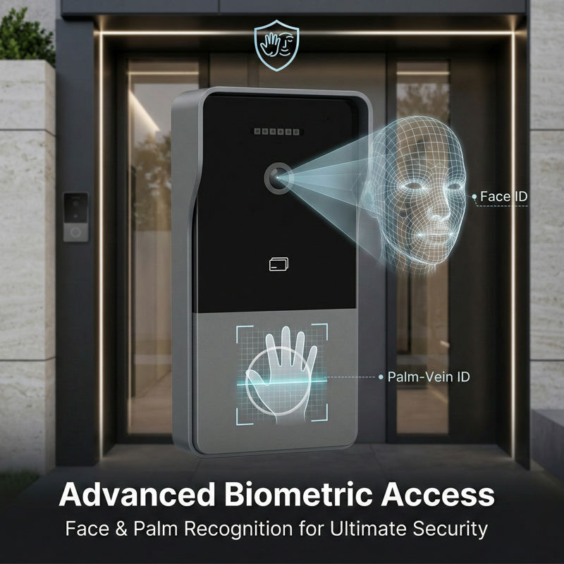 Smart Doorbell Wired - Tuya スマートビデオドアベル屋外ユニット顔掌認識1080P HD IP65防水PoE/Wi-Fi有線インターホンステーション