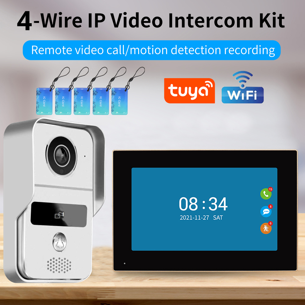 Smart Doorbell Wired - KW02 Wifi ビデオドアベルシステム 1080P ドアホンドアカメラ 7