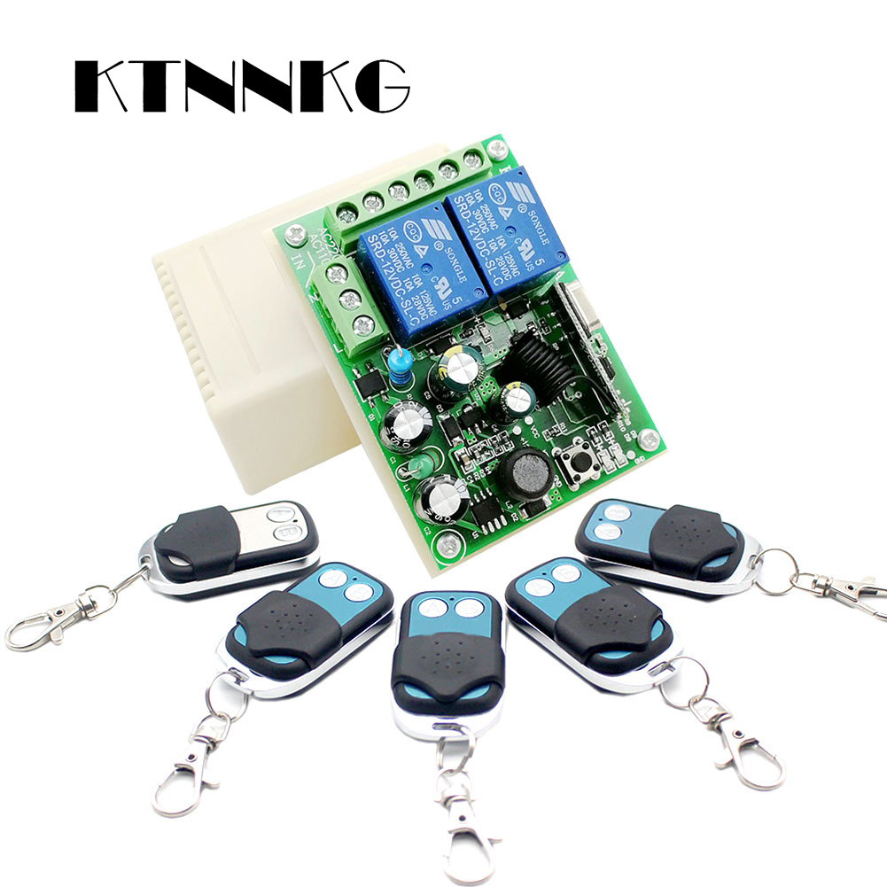 433Mhz Receiver Module - 433 433mhzのユニバーサルワイヤレスリモートコントロールスイッチac 220v 110v 120v 2CH