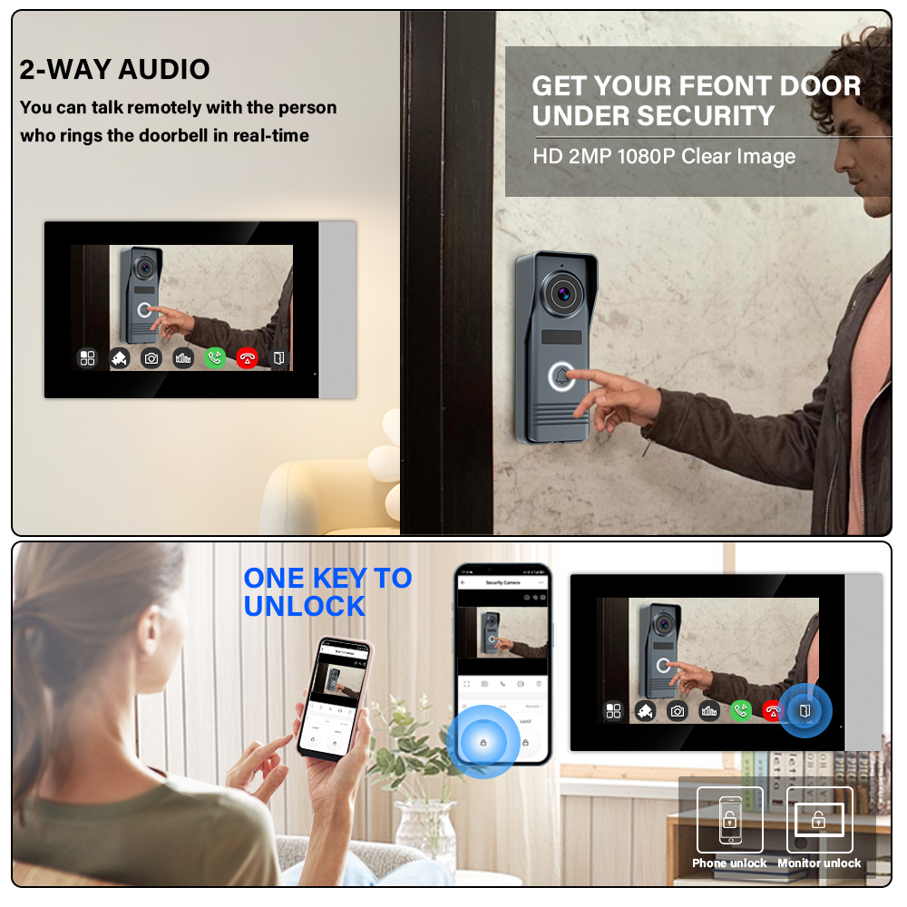 2線式スマートホームWifi 1080Pビデオインターホン  - Smart Doorbell Wired のレビューと価格