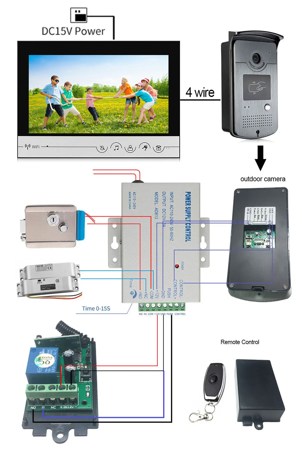 Tuya-ワイヤレスアクセス制御システム,9インチカラースク - Smart Doorbell Wired のレビューと価格