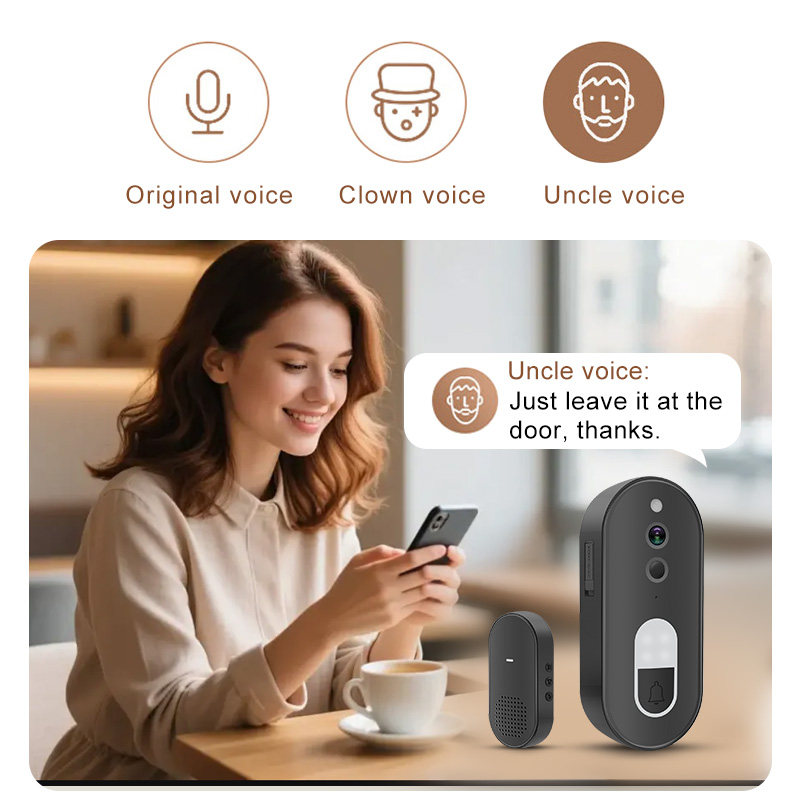 Tuya 1080P HD ワイヤレス WiFi ビデオドア - Smart Doorbell Wired のレビューと価格