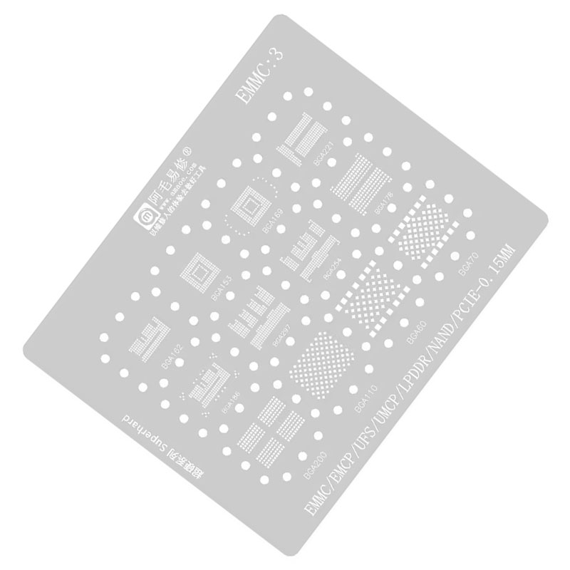 AMAOE EMMC3 BGA リボールステンシル Andr - Tasmota Flash Tool のレビューと価格