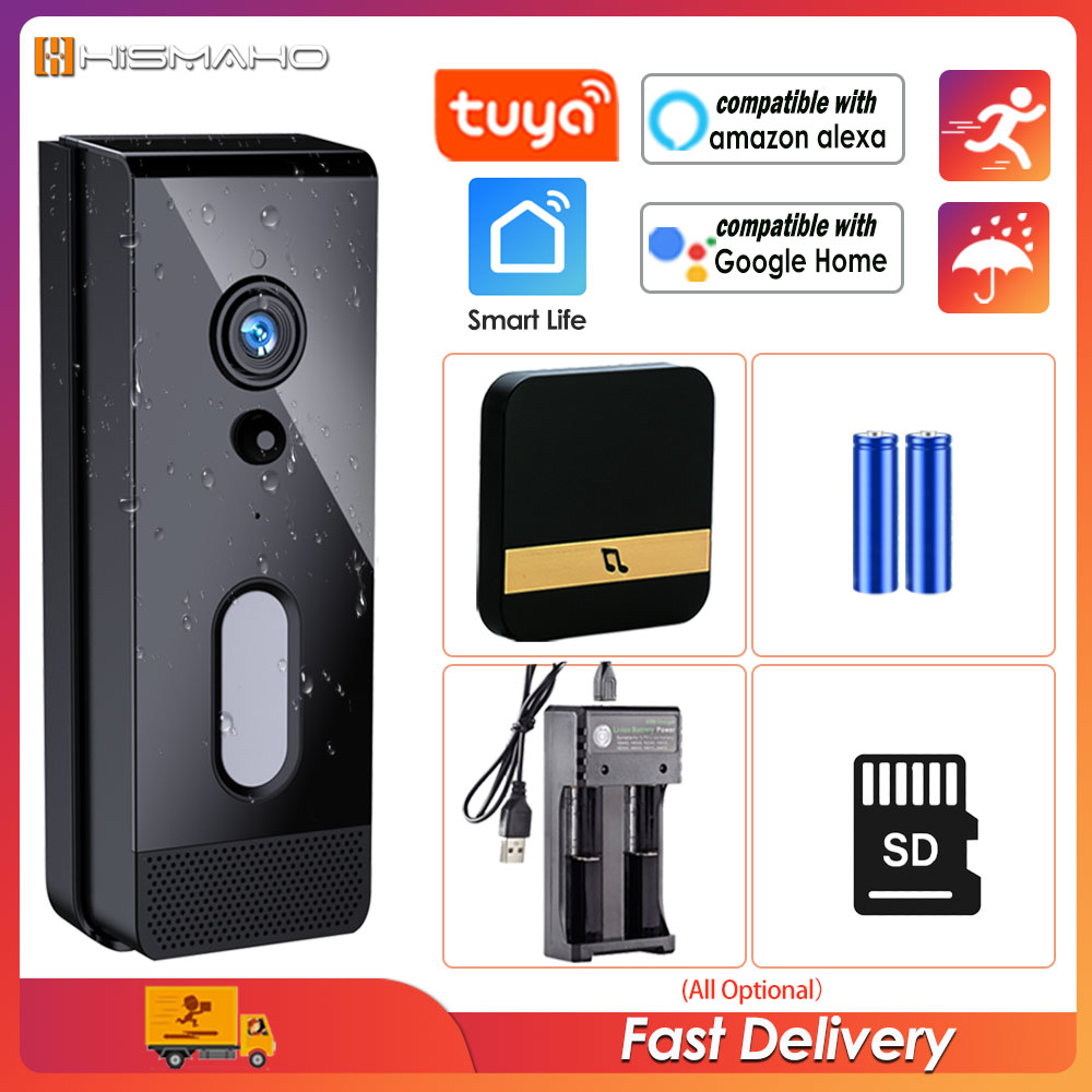 Tuya-ワイヤレスビデオインターホン,防水,wifiドアベ - Smart Doorbell Wired のレビューと価格