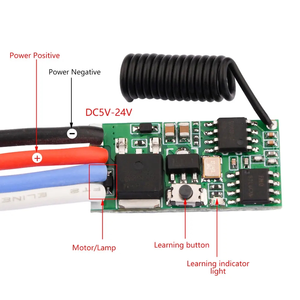 DC 3.7V-24V 433MHz ミニワイヤレス RF  - 433Mhz Receiver Module のレビューと価格