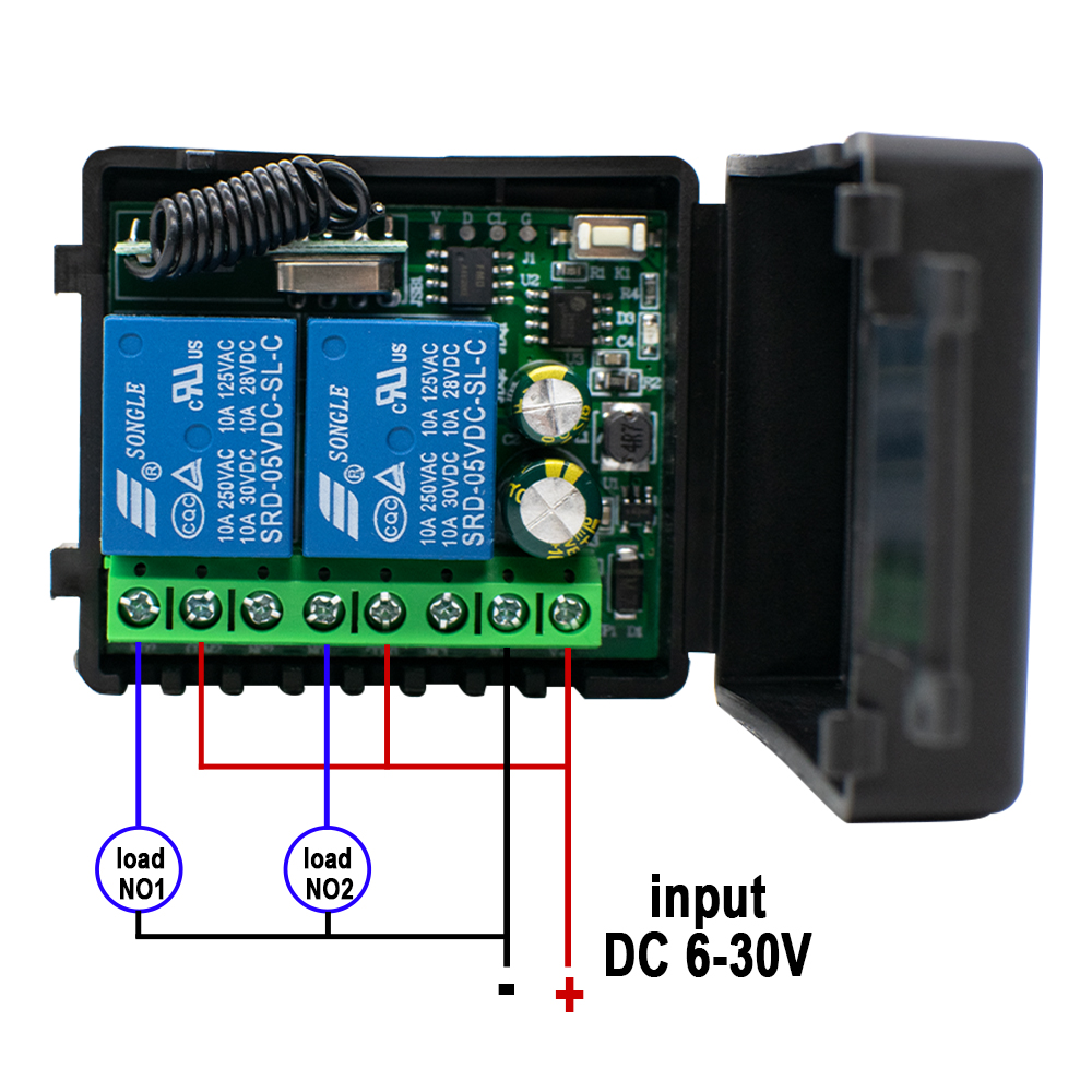 1~10個の2チャンネル433MHz RFリモコンとDC 1 - 433Mhz Receiver Module のレビューと価格
