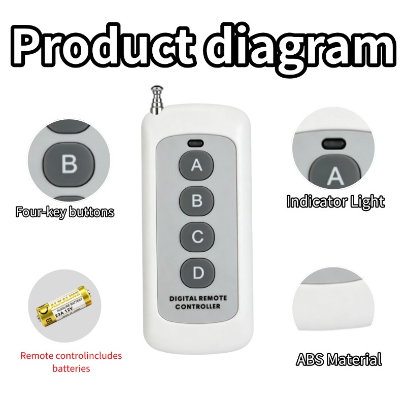 433MHz AC 110V 220V 4CH RFリモート - 433Mhz Receiver Module のレビューと価格