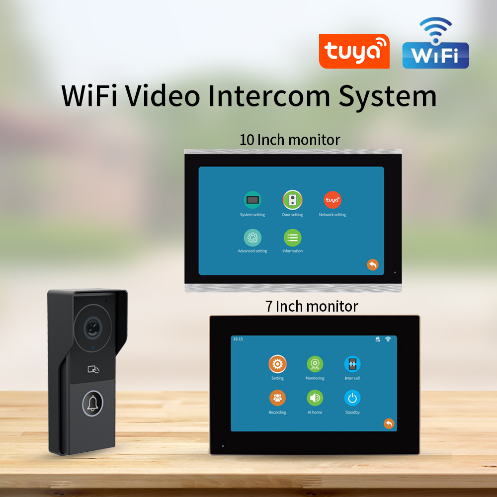 アパート用ビデオインターホンドアベル,2モニターキット,wi - Smart Doorbell Wired のレビューと価格