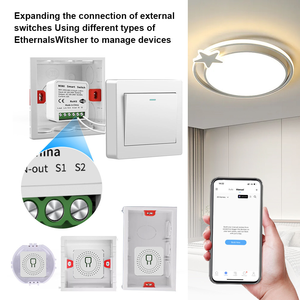 スマートホームWiFiリレーモジュール 16A ミニスイッチ - Diy Smart Home Automation Devices のレビューと価格