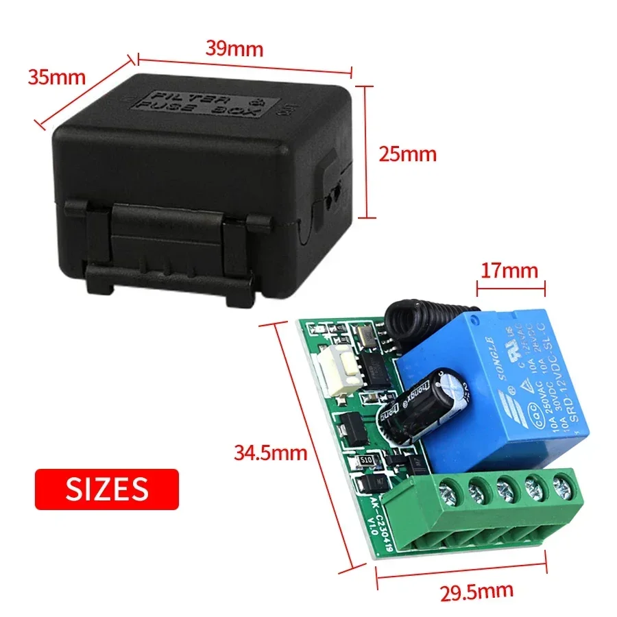 DC12VリモートコントロールスマートスイッチユニバーサルR - 433Mhz Receiver Module のレビューと価格