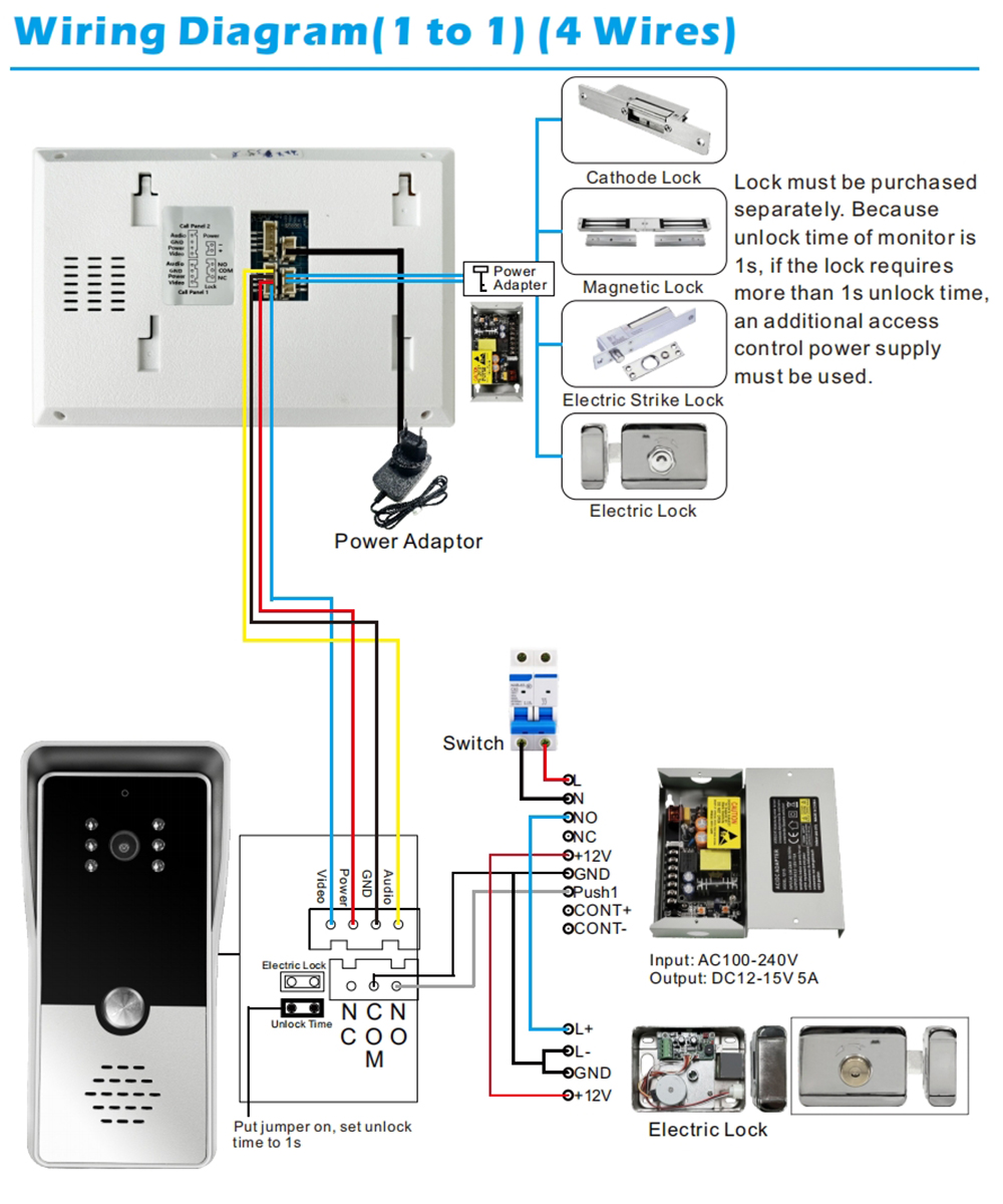 7 インチカラー有線ビデオインターホンシステムビジュアルドア - Smart Doorbell Wired のレビューと価格
