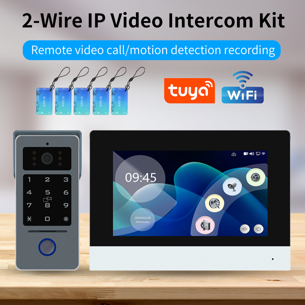 Tuya Wifi 7/10 インチビデオインターホンキット - Smart Doorbell Wired のレビューと価格