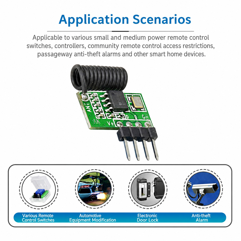 315MHz/433MHz スーパーヘテロダイン RF 受信 - 433Mhz Receiver Module のレビューと価格
