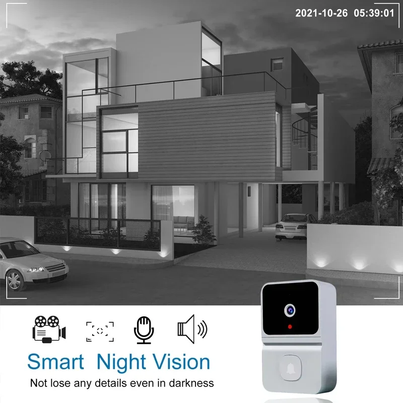 ワイヤレススマートビジュアルドアベル双方向インターホン赤外線 - Smart Doorbell Wired のレビューと価格