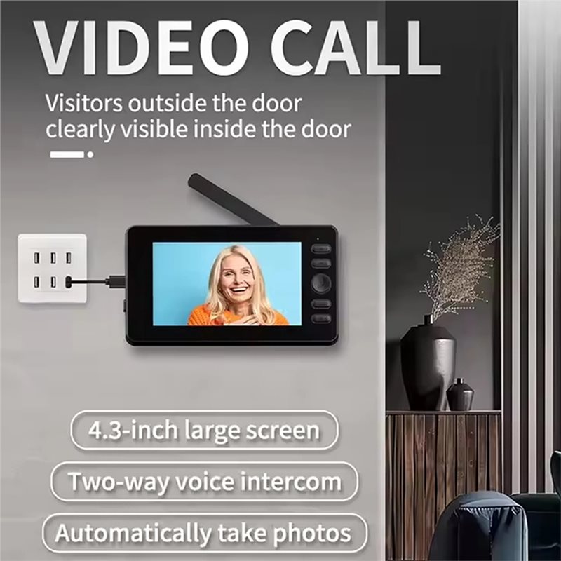 T81C! ワイヤレスビデオドアベル 4.3インチ LPS  - Smart Doorbell Wired のレビューと価格